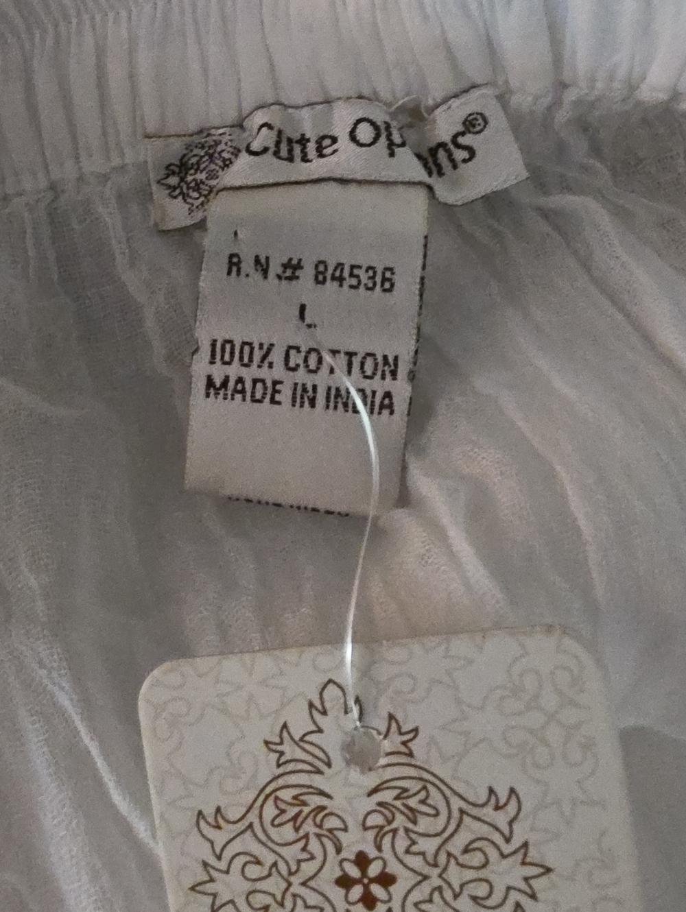 🤍NWT, 100% COTTON WIDE LEG PANTS BY " CUTE, OPTIONS" - Picture 10 of 16